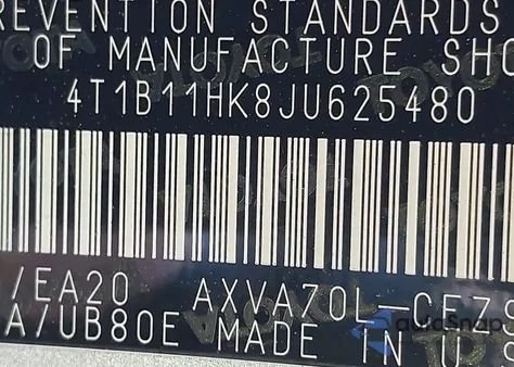 2018 Toyota Camry Se from USA, damaged, VIN 4T1B11HK8JU625480